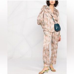 Forte Forte Fiandra Silk Leaf Print Pants NWT